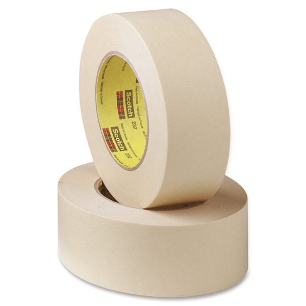 Scotch Tape, Masking, 2"x60 yd, OfWht, 2 in W x 60 yd L, 6.3 mil Thick, Tan 2322 - main